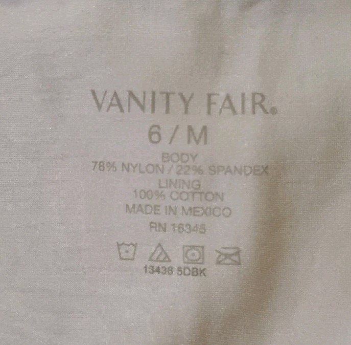 Vanity Fair Body Caress Brief size 6 Rose Beige Style 13438