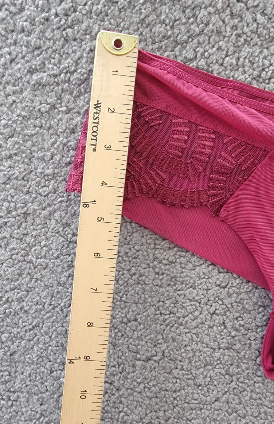 Wacoal After Dark Embroidered Tanga Underwear Women’s 6-M Red Pull On