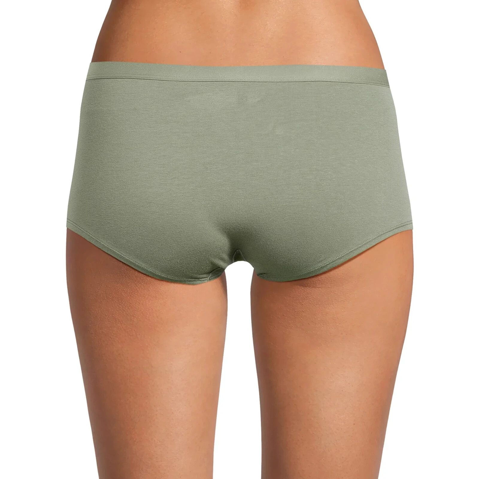 No Boundaries Women’s Cotton Shine Boyshort Panties Size X-SMALL Wild Sage Green