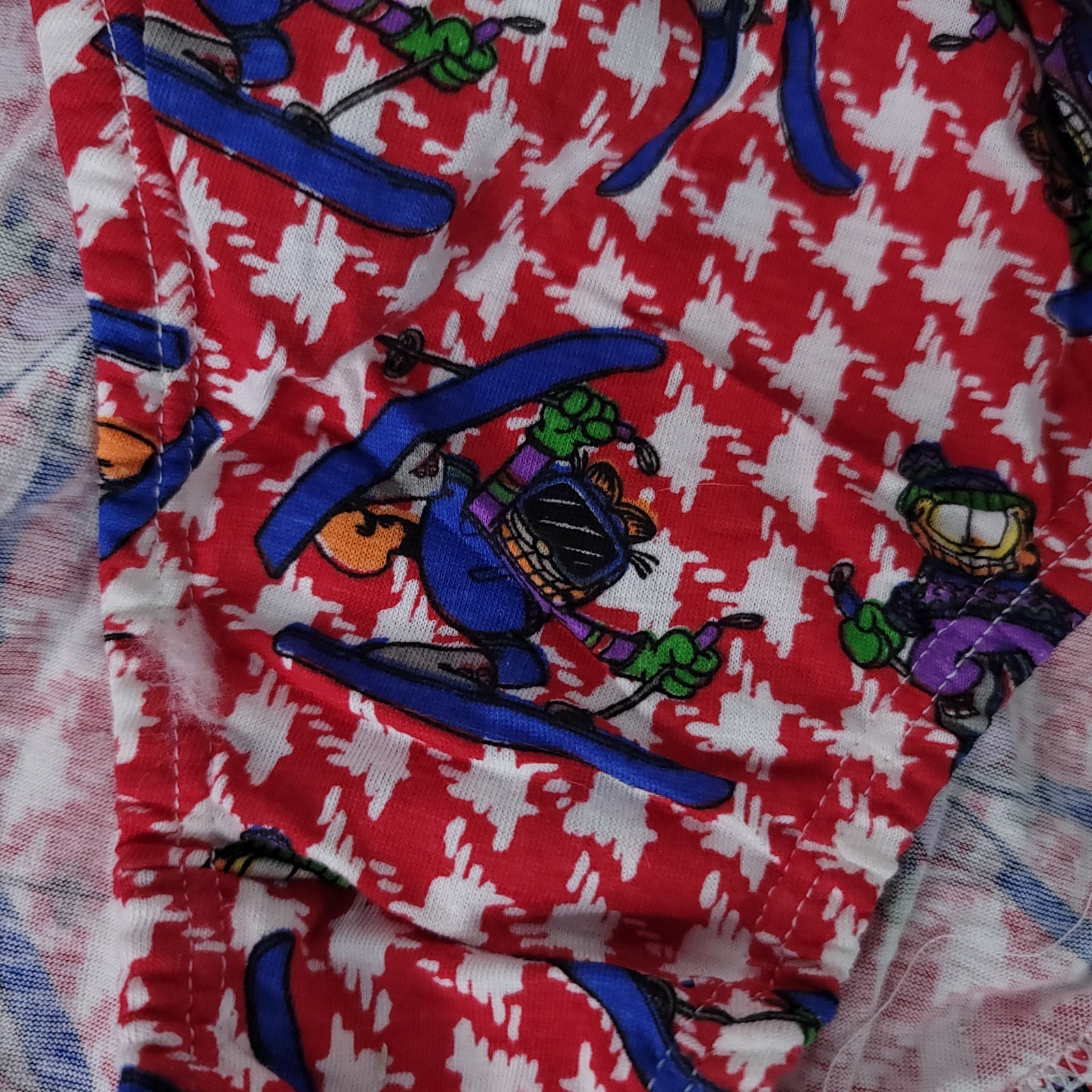 GARFIELD Christmas Skiing Size 7 Cotton No Fly Bikini Brief NEW Vintage Lot Of 2