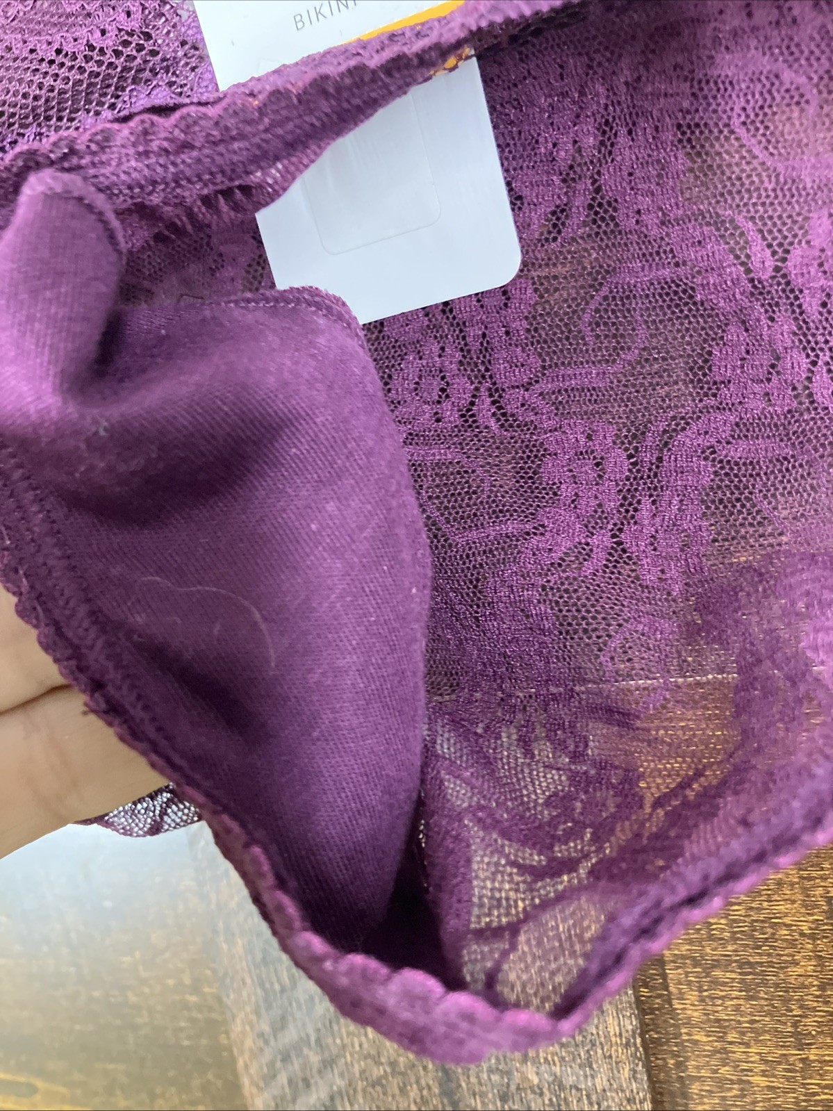 b.tempted By Wacoal Lace Kiss Bikini 978182 Burgandy Womens Size S