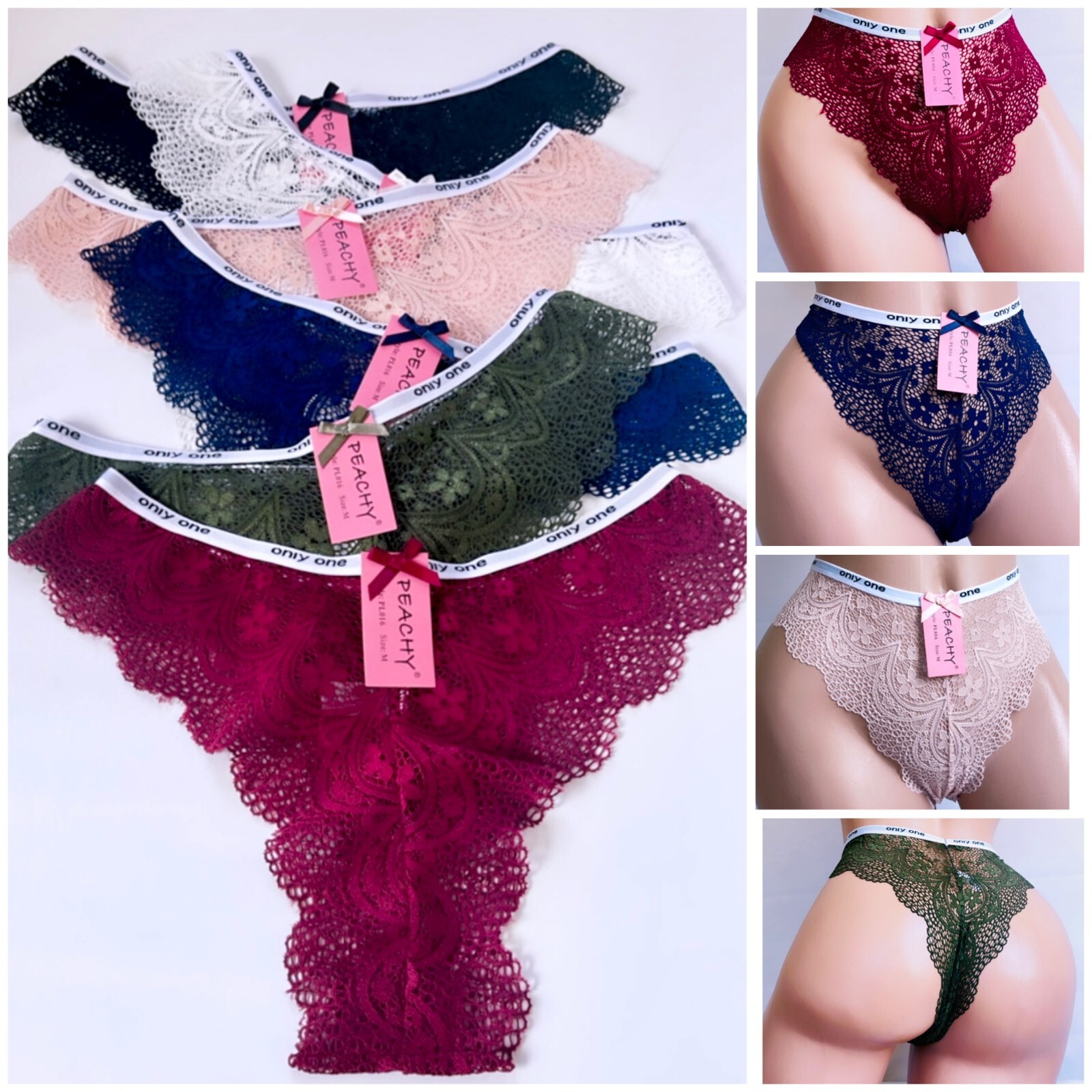Women Lace 6/12 Pack Panties Underwear Ladies Sexy Brief Thongs G-String Knicker