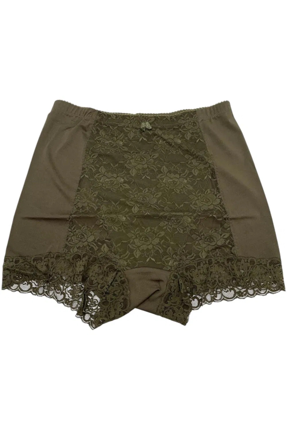 Rhonda Shear Women’s Pin-Up Panty w/ Lace Detail Olive