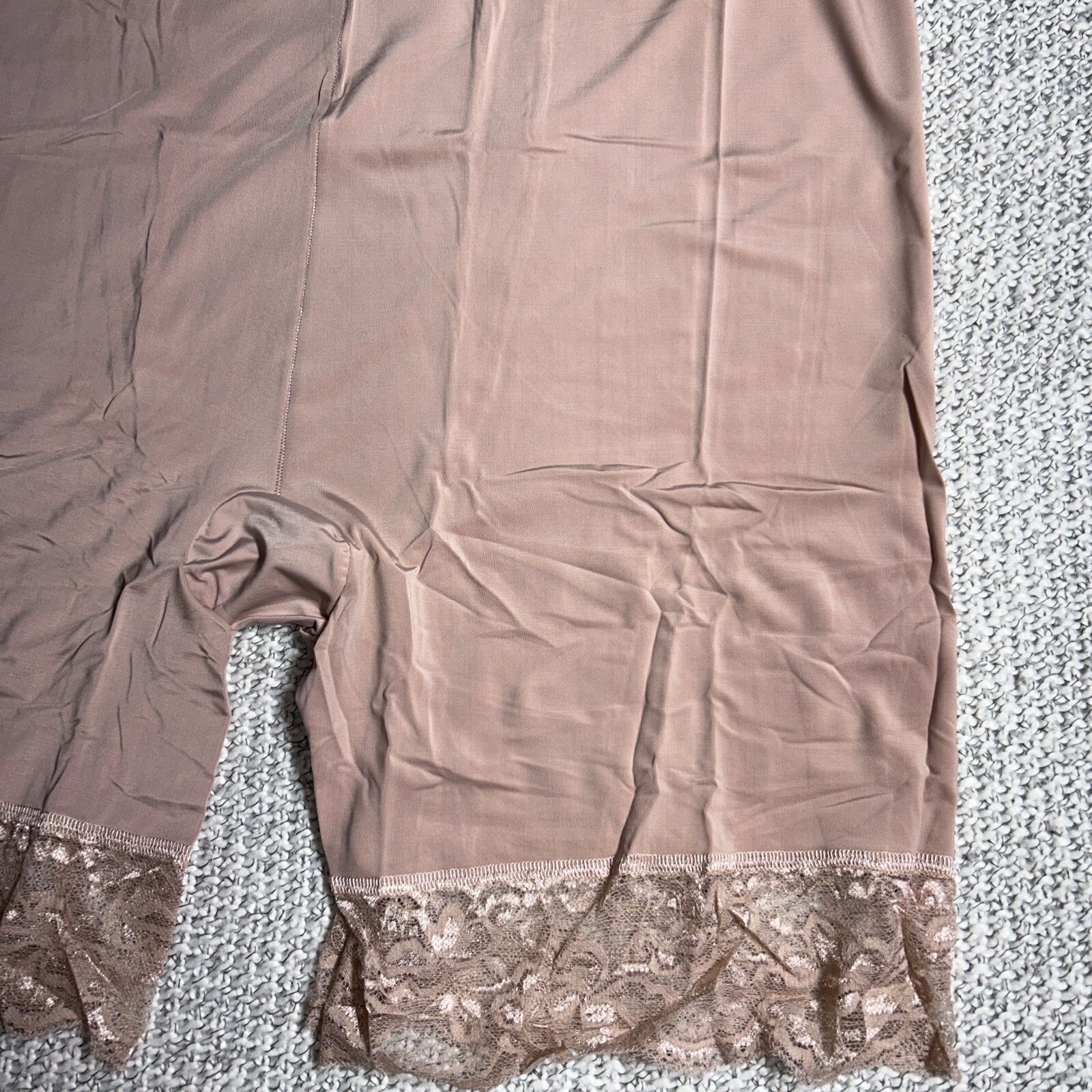 New ANGELINA Pettipants Womens 4XL Nude Panty High Waist Lace Satin Feel