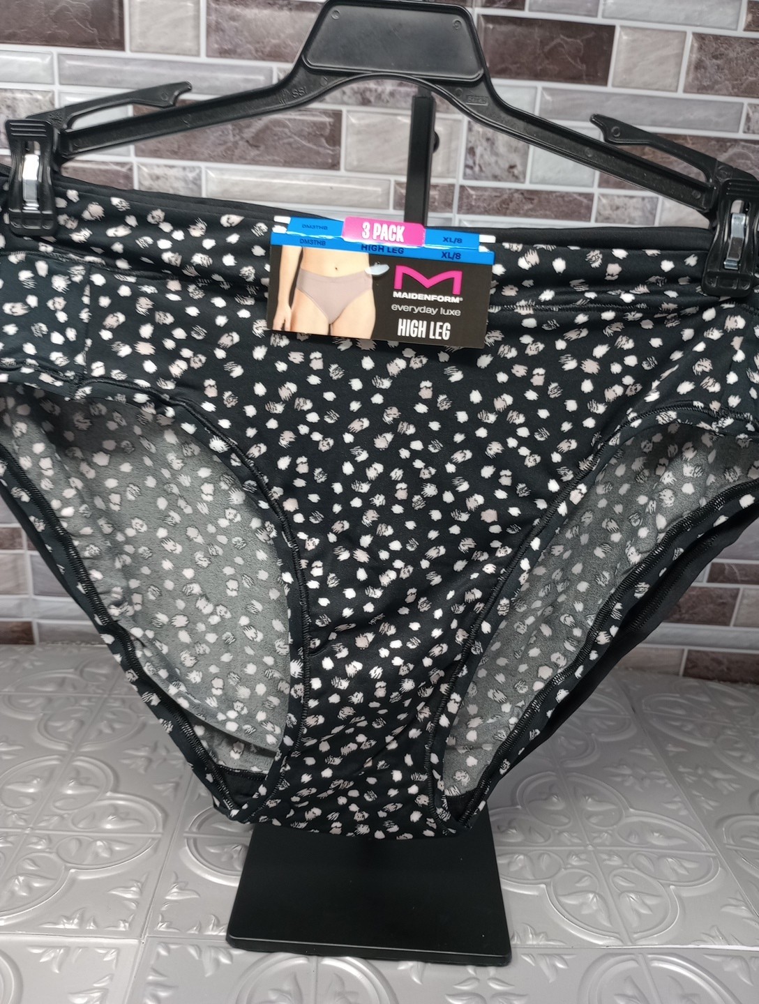 NWT Maidenform 3 Pair Everyday Luxe Sz. XL/8 HIGH LEG Panties DM3THB A13V