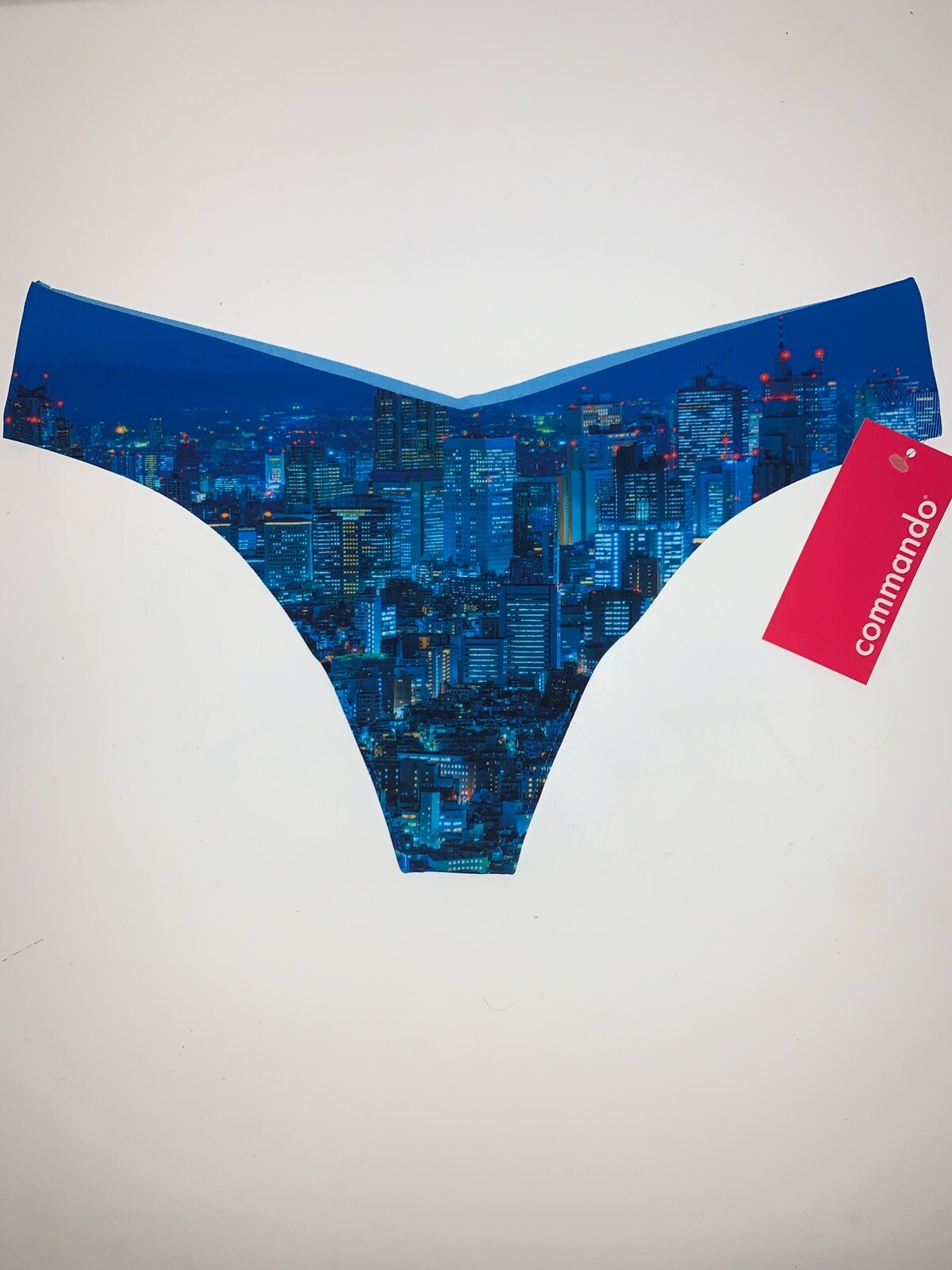 Commando Photo OP Thong “City Scape Print “M/L NWT