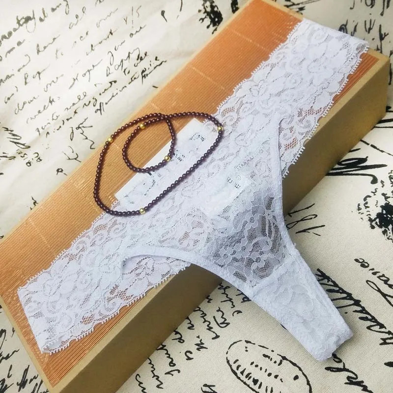 Low Waist G String Panties Lace Trim Stretch Breathable Soft Comfortable Fit 1PC