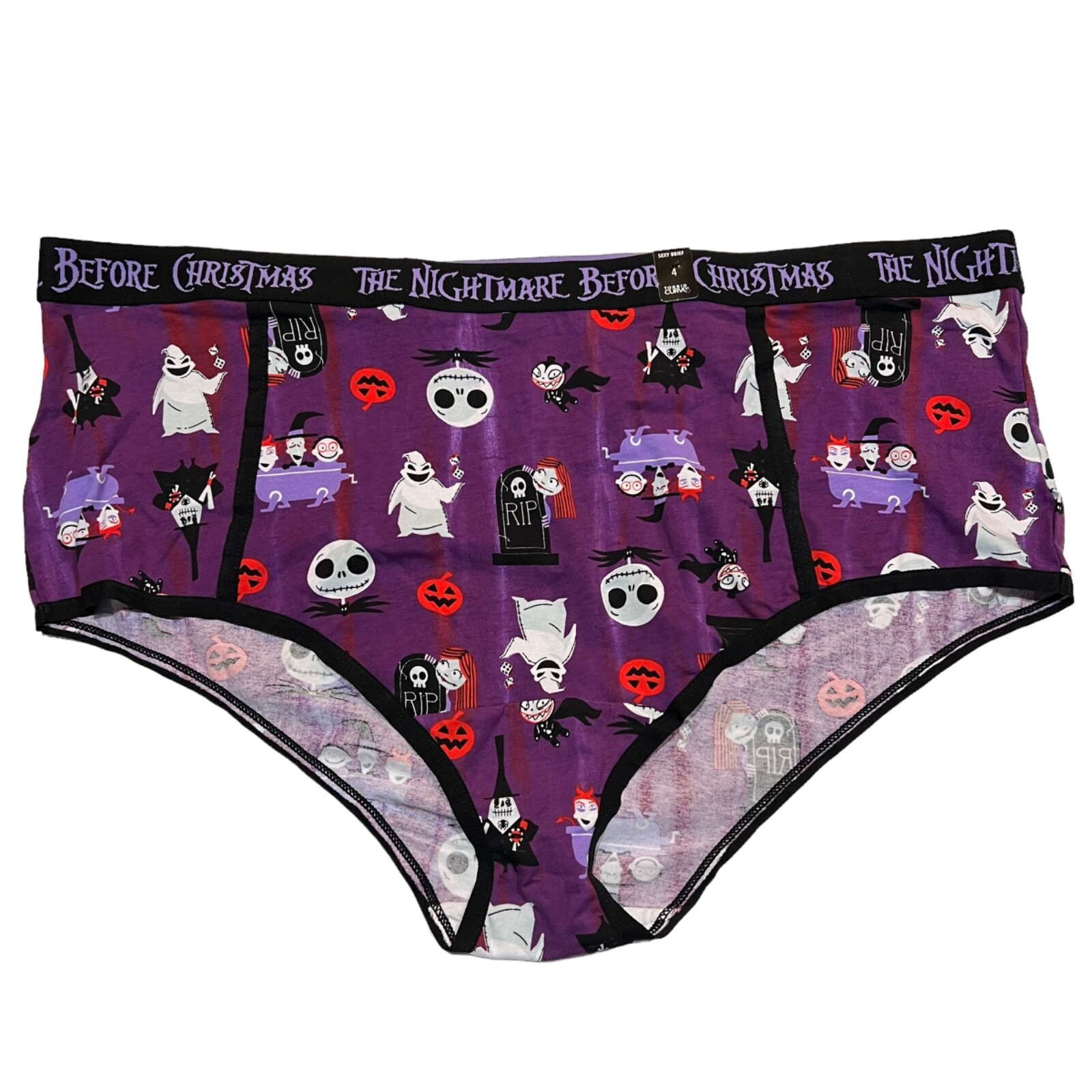 NWT TORRID Nightmare Before Christmas Sexy Brief Pantie Sz 1X-2X-3X-4X Purple