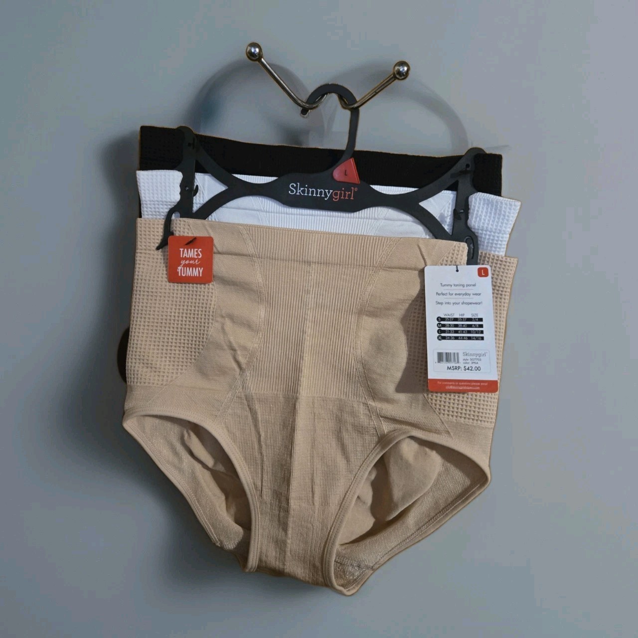 Skinny Girl Shaping Briefs Panties Size L- 3 Pack #7715 NEW w/ Tag $42.00