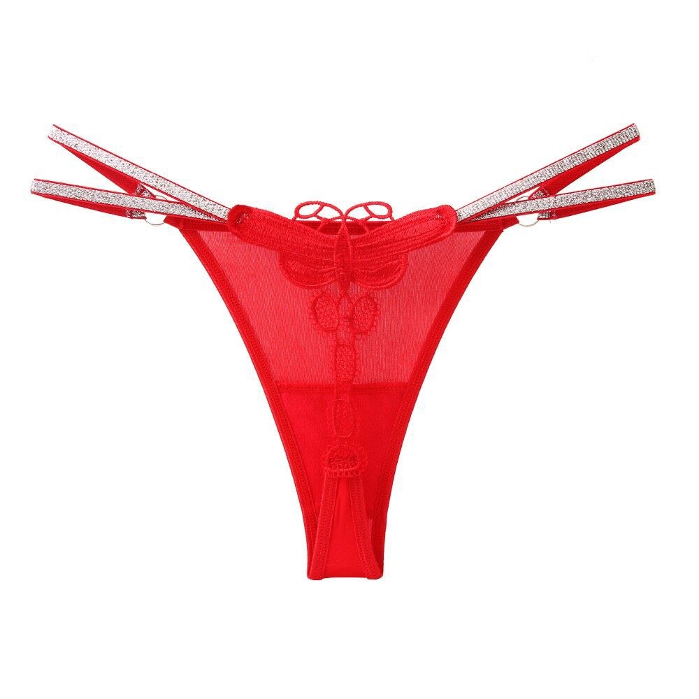 Sexy Glitter Thin Strap Thong Ice Silk Seamless G-string Panties Briefs Lingerie
