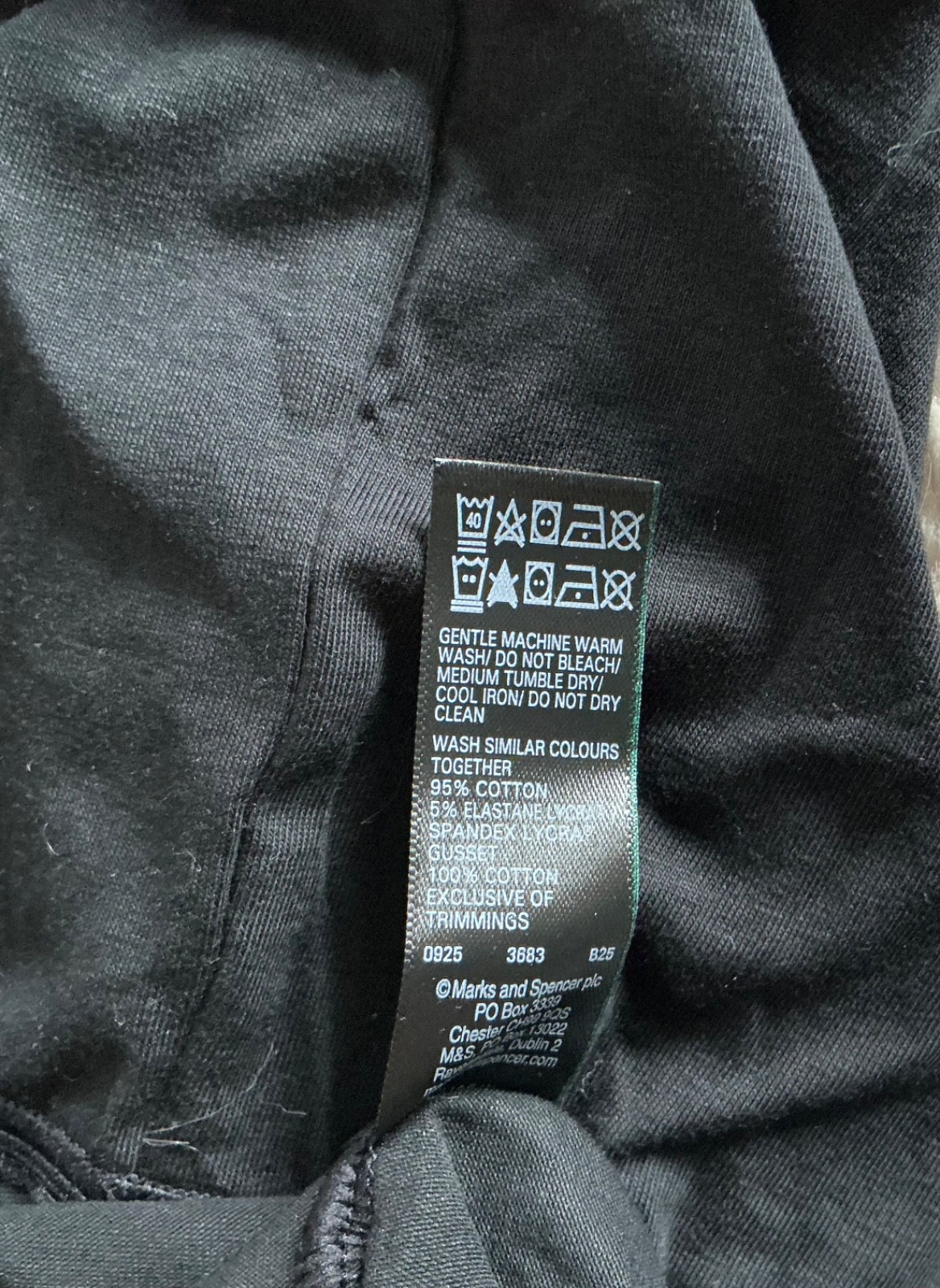 M & S FULL BRIEFS ~ SIZE 12 ~ BLACK ~ 95% COTTON 5% ELASTANE ~ NEW