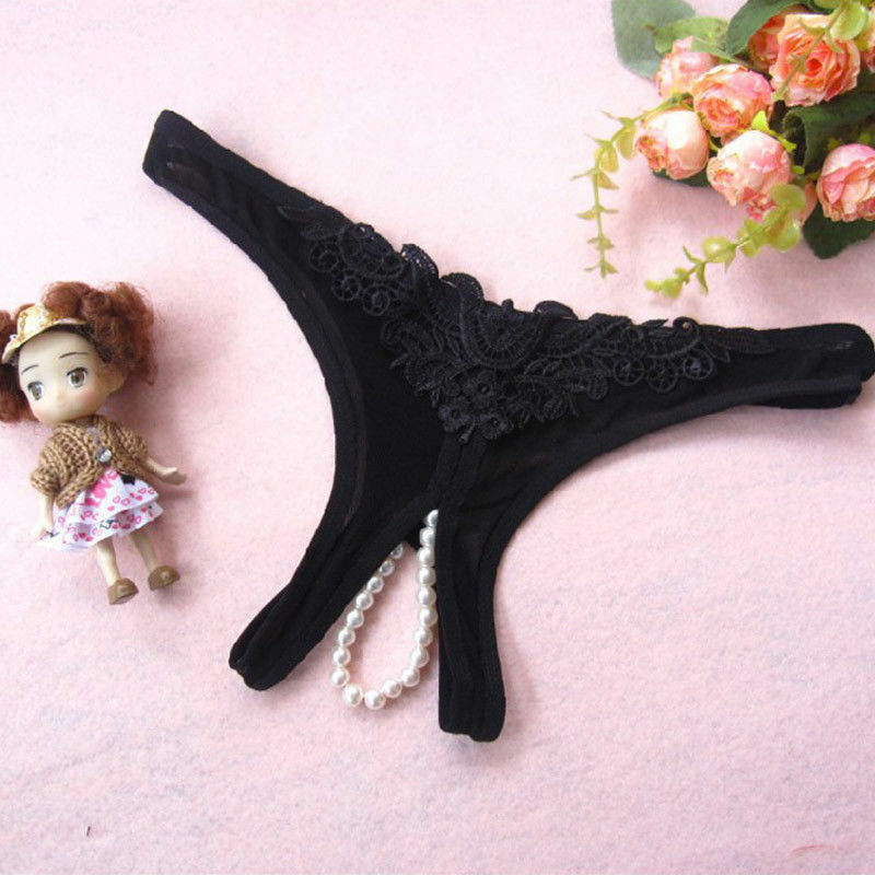 Women’s Lace Panties Crotchless Underwear Thongs Lingerie G-string Floral Briefs