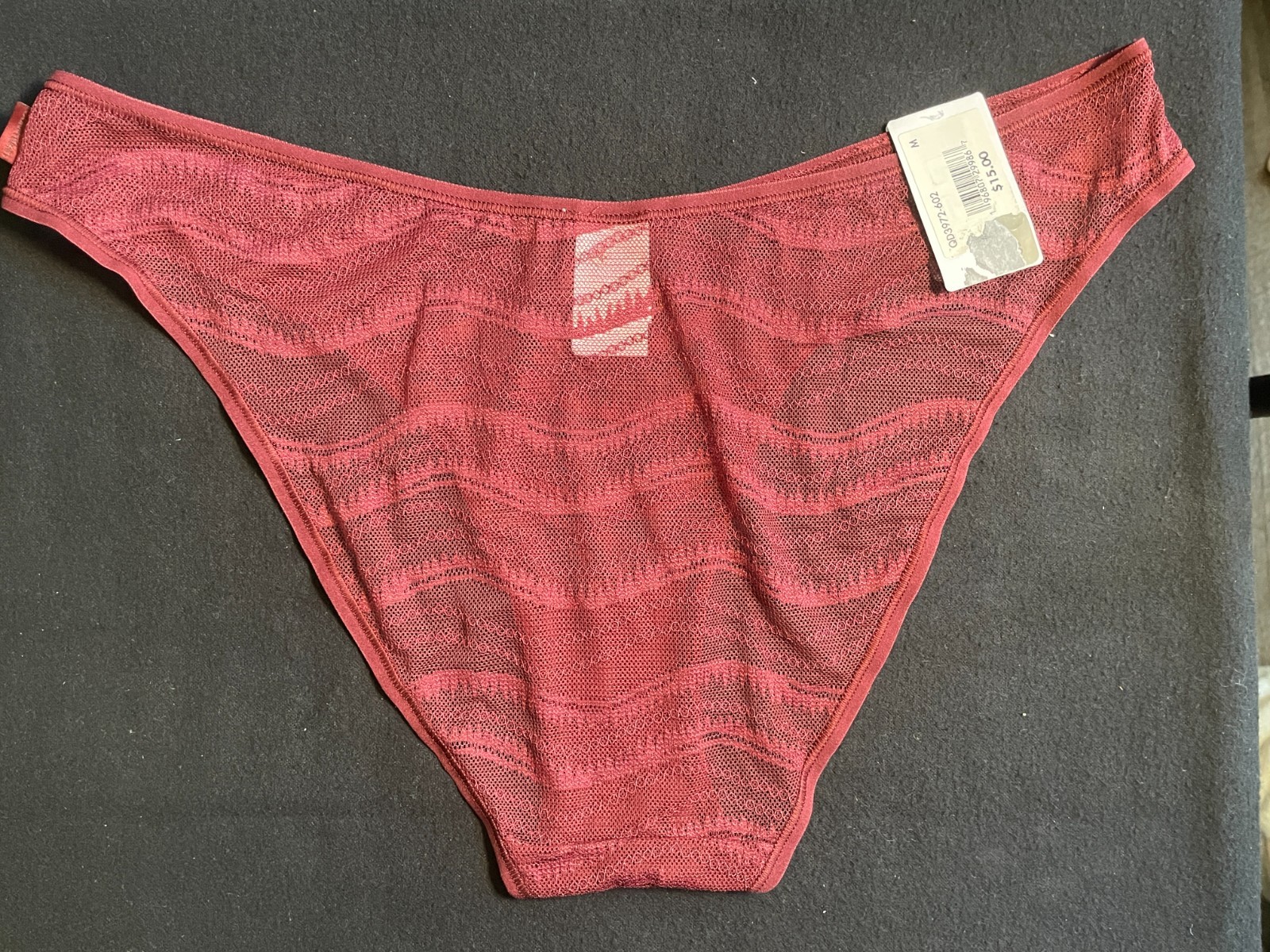 NWT! Calvin Klein SZ M All Over Lace Bikini Red Shade QD3972-602