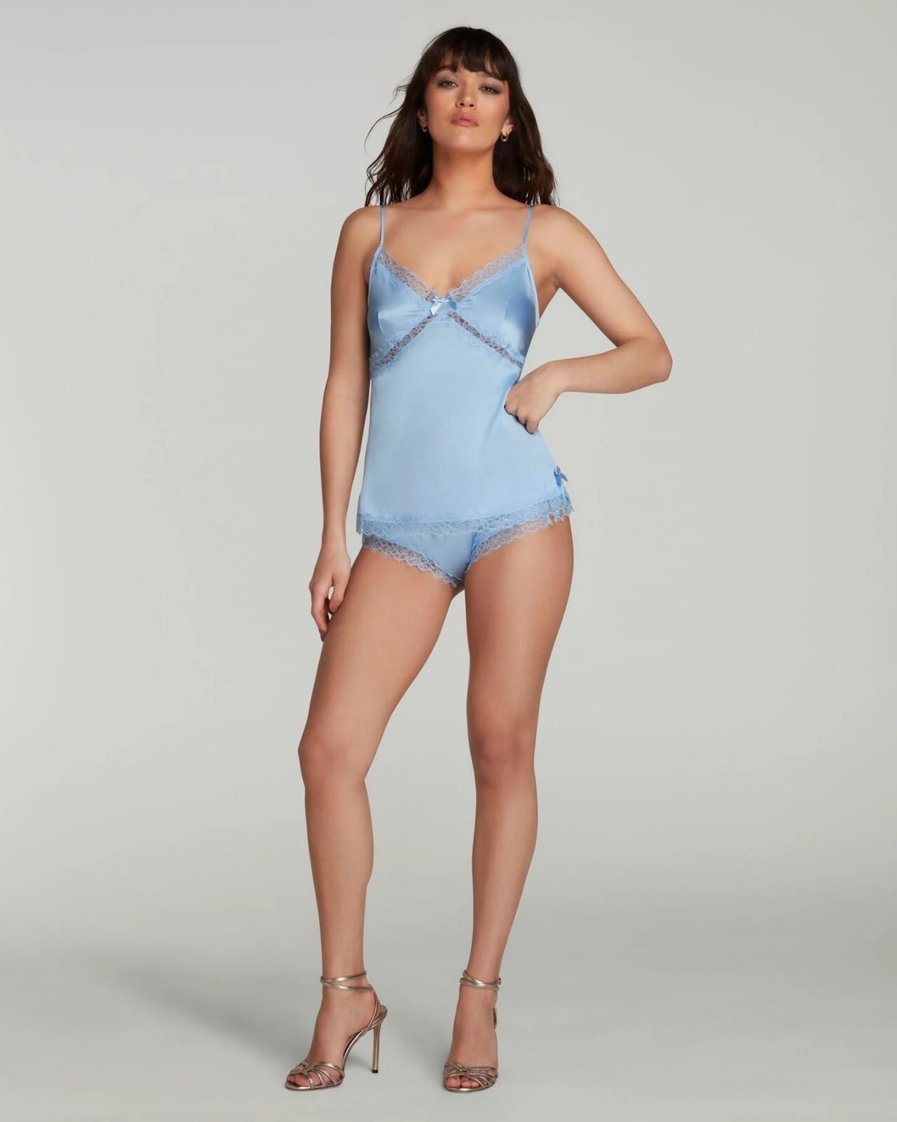 Agent Provocateur Gisele PJ Baby Blue Silk Brief AP4 Large NWT $145