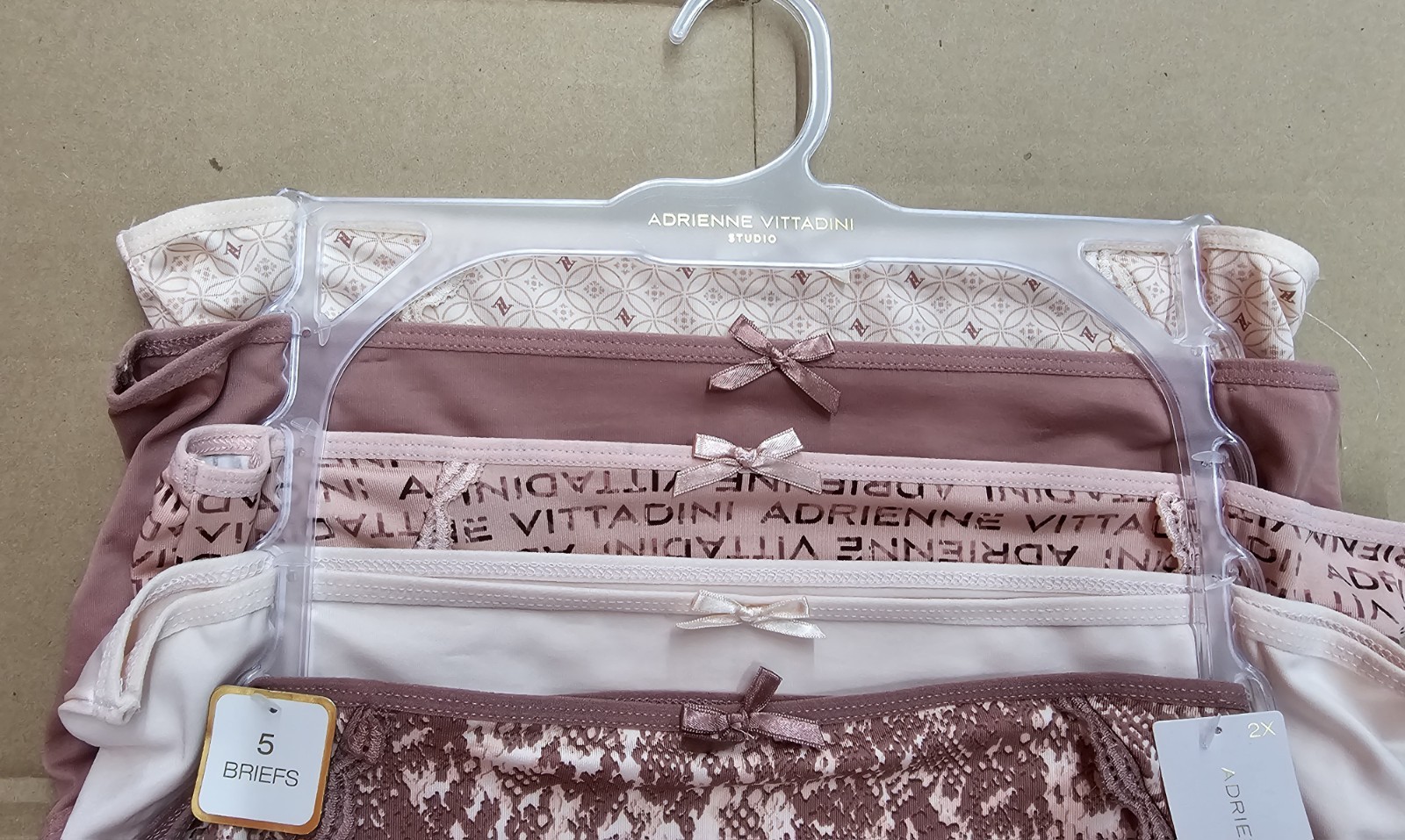 Adrienne Vittadini Women Brief Underwear Panties Polyester Blend 5 Pair 2X