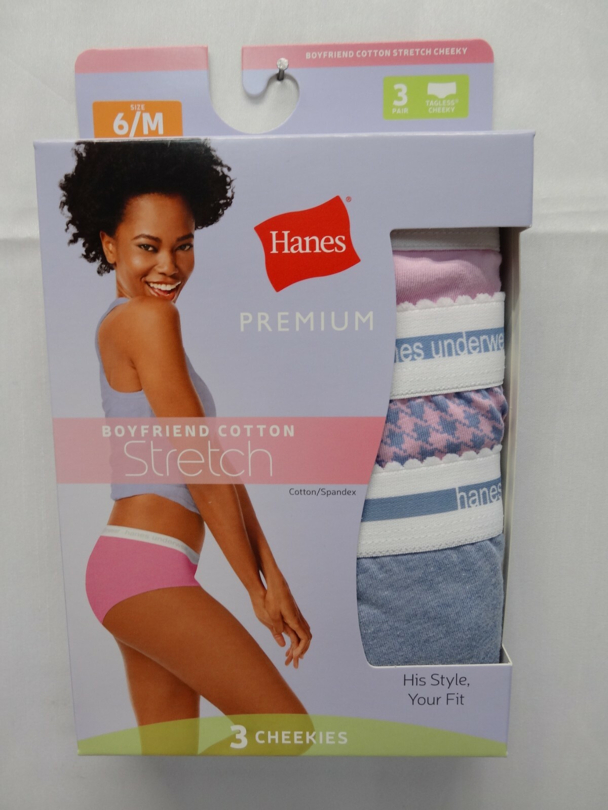 Hanes Premium Women’s Cheekies w/Comfort Flex Waistband (3Pair) # 6/M