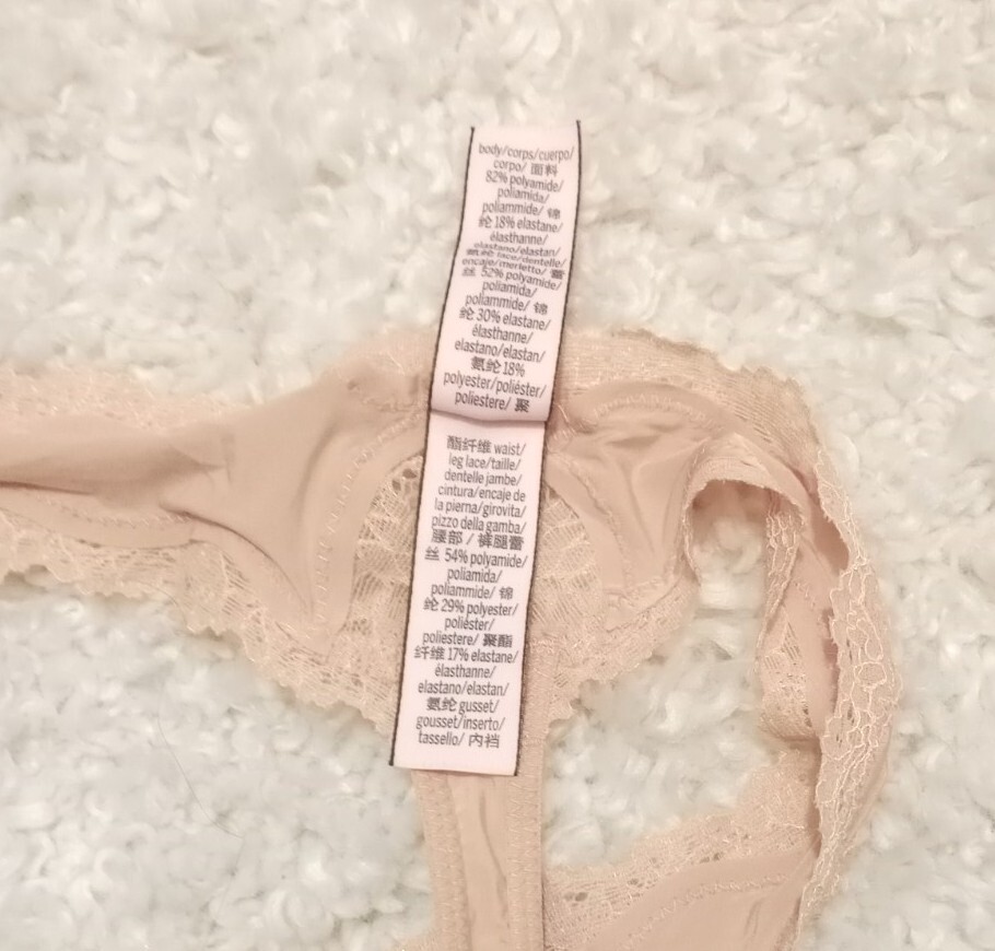 Lot Of 2 Victoria’s Secret Velvet/Sheer/Mesh/Lace Thong Panties Lrg DREAM ANGELS