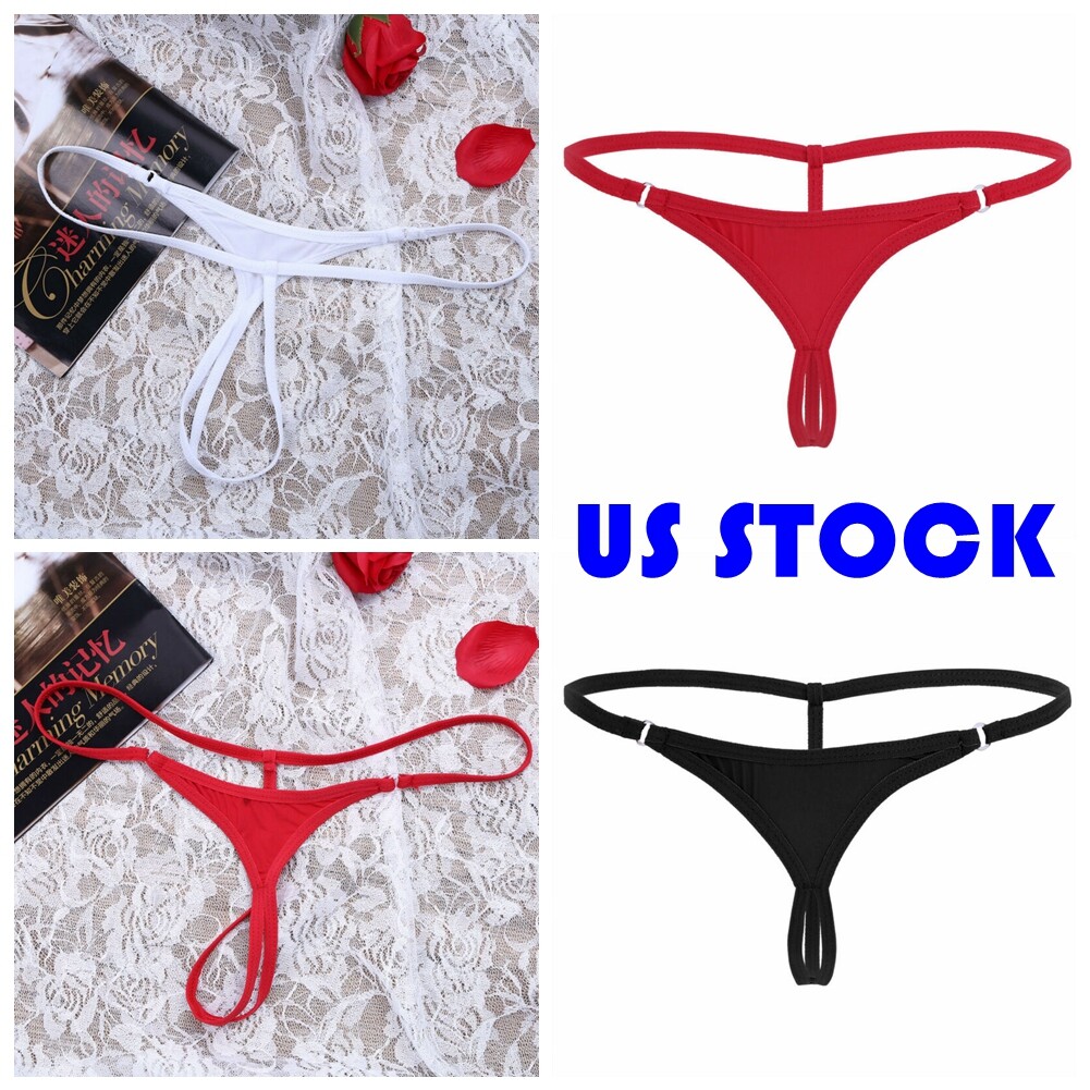 Womens Sexy Thong G-string Panties T-back Low Rise String Bikini Micro Underwear