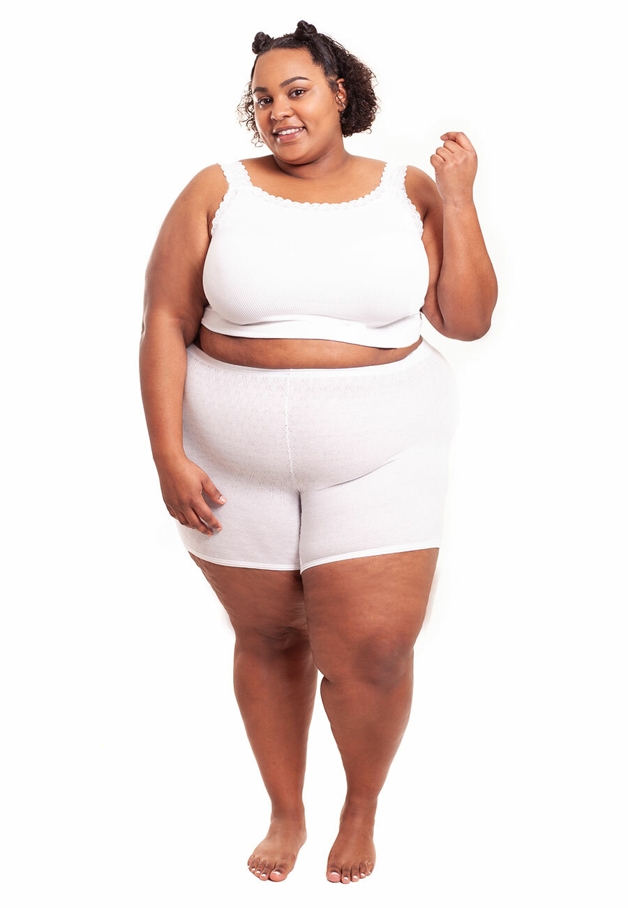 Plus Size Short Leg Cotton Knickers Lightweight Breathable Extra Large XXL