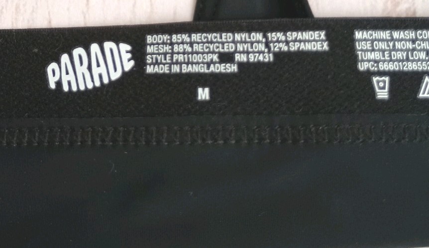 NWT Parade Re:play Black Thong Panty Underwear Sz M – Black Eight-ball