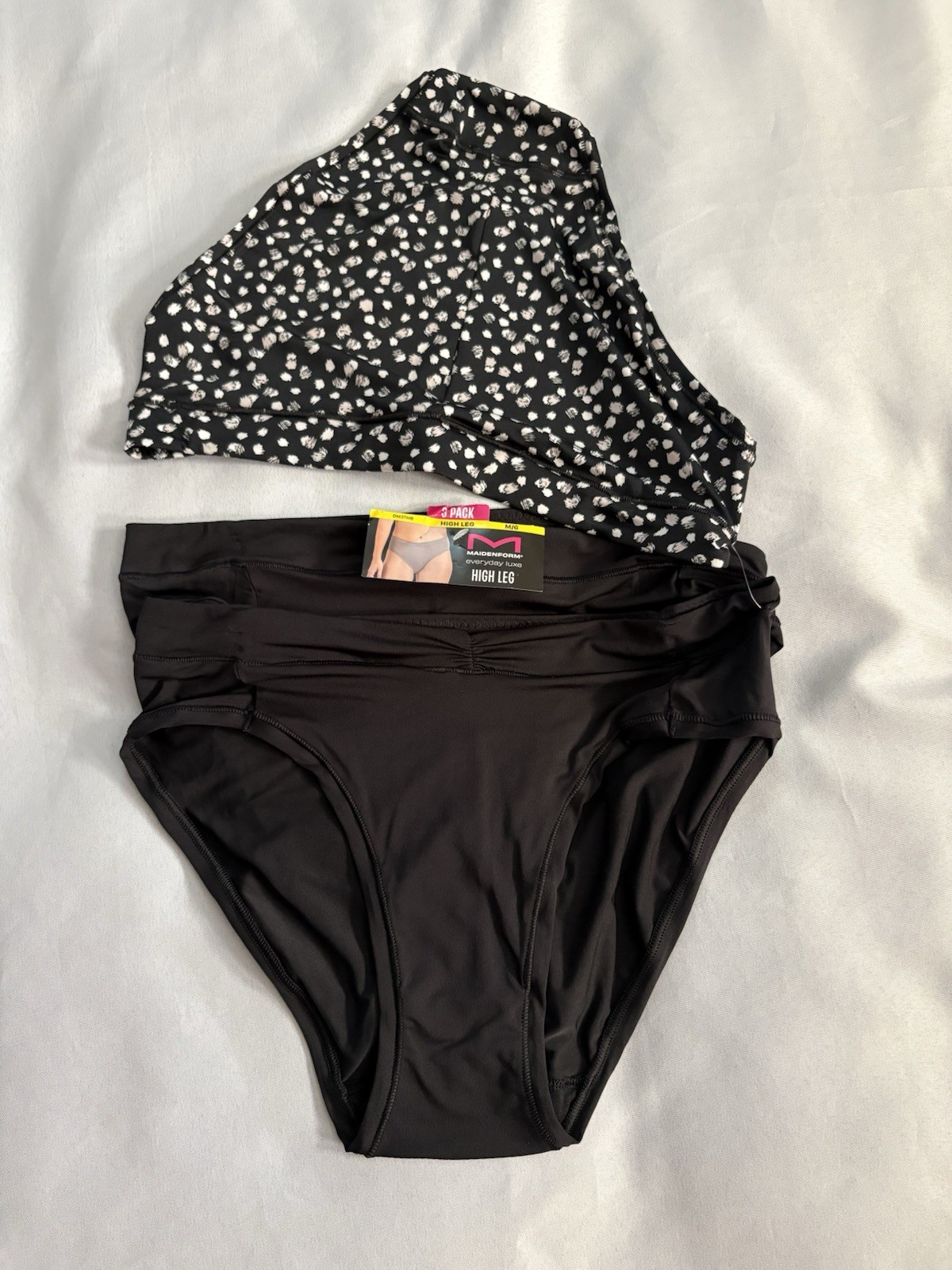 NEW Maidenform Panty Everyday Luxe Hi Leg 3-Pack Size Medium 6 DM3THB Multicolor