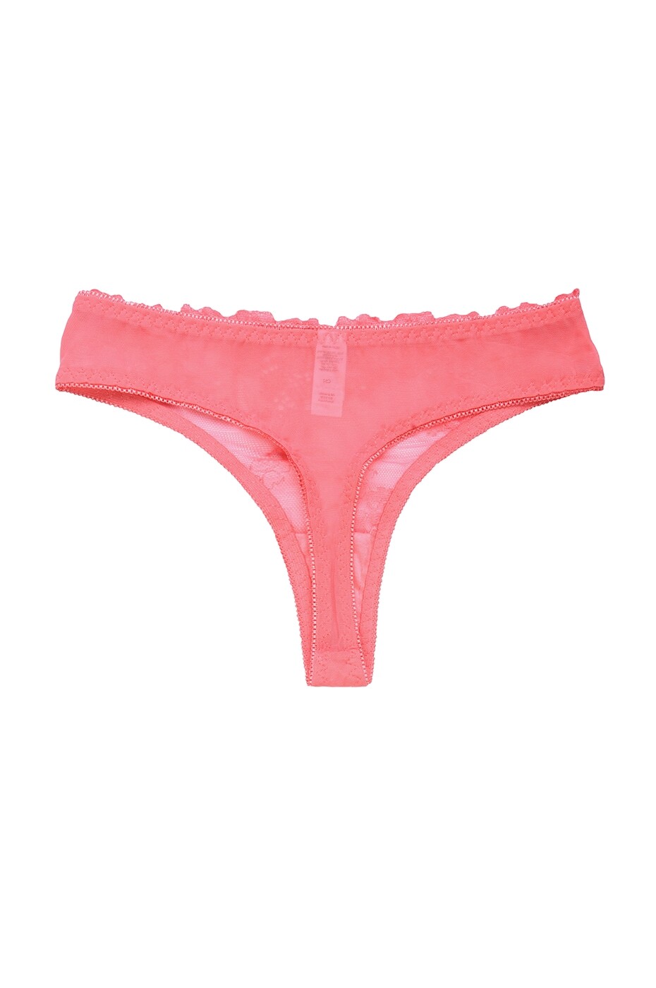 6 PACK Women’s Floral Lace Thong Panties Sheer Backside No Show Underwear 9079LT