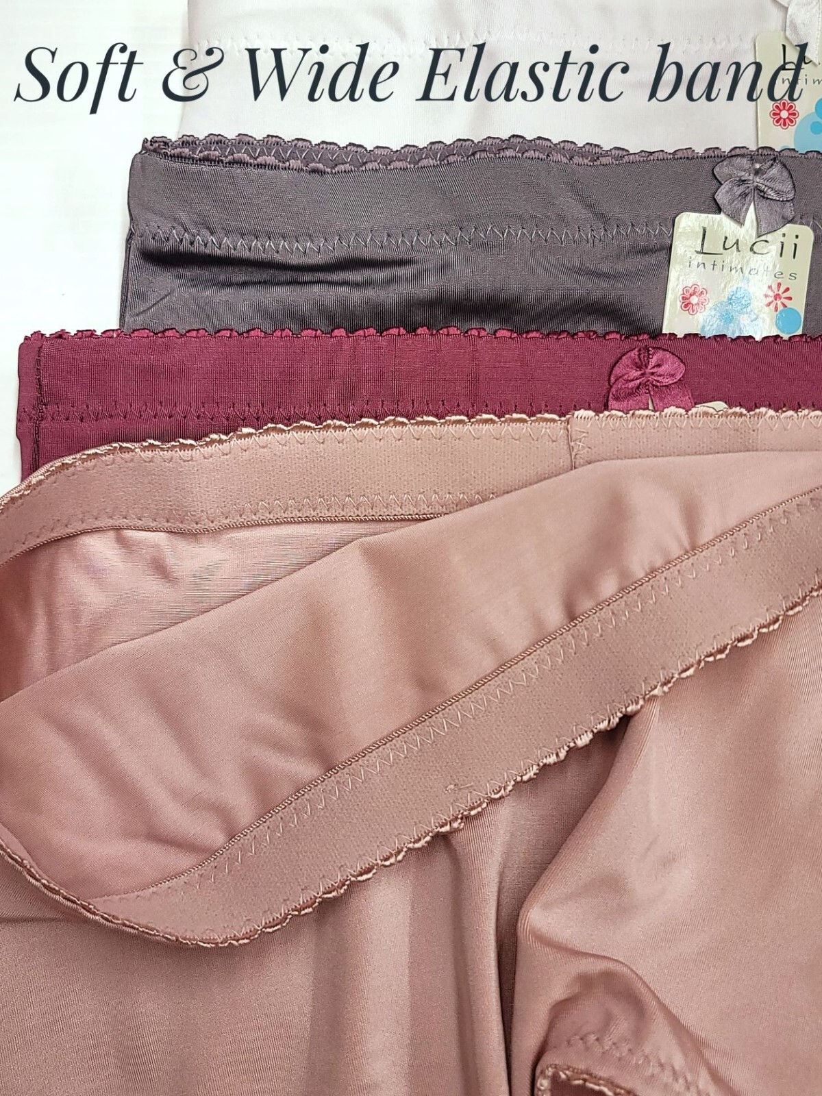 Plus Women Full Coverage High Waist Light Tummy Control Satin Girdle Panty 2X-5X