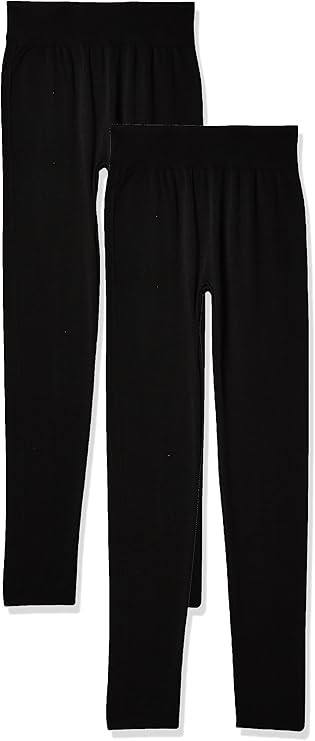 32 Degrees Women’s 2 Pack Performance Ultra Light Thermal Legging, Black,