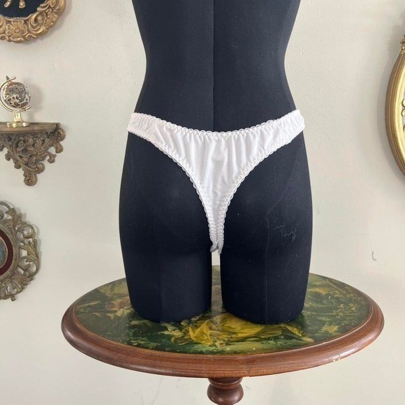 Vintage “Designs by Faris” Red Heart Satin Thong
