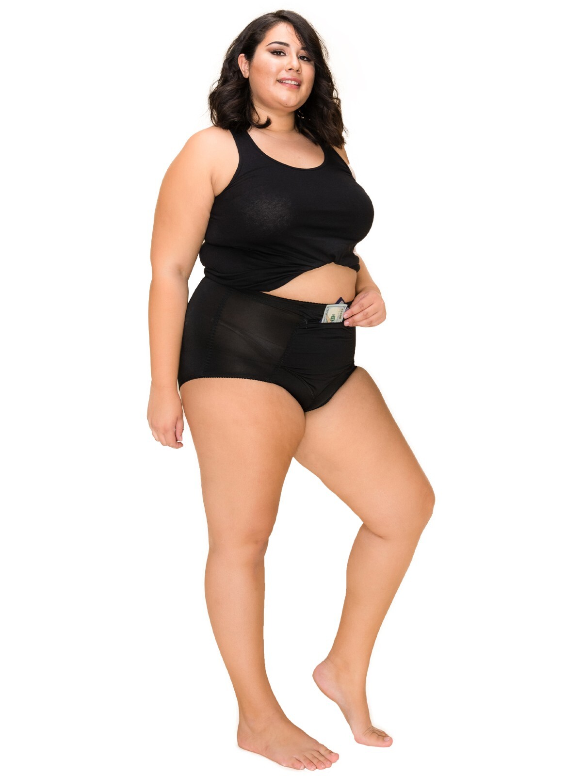 Barbra’s Women’s Travel Pocket Underwear Girdle Brief Panties S-4XL (2 Pack)