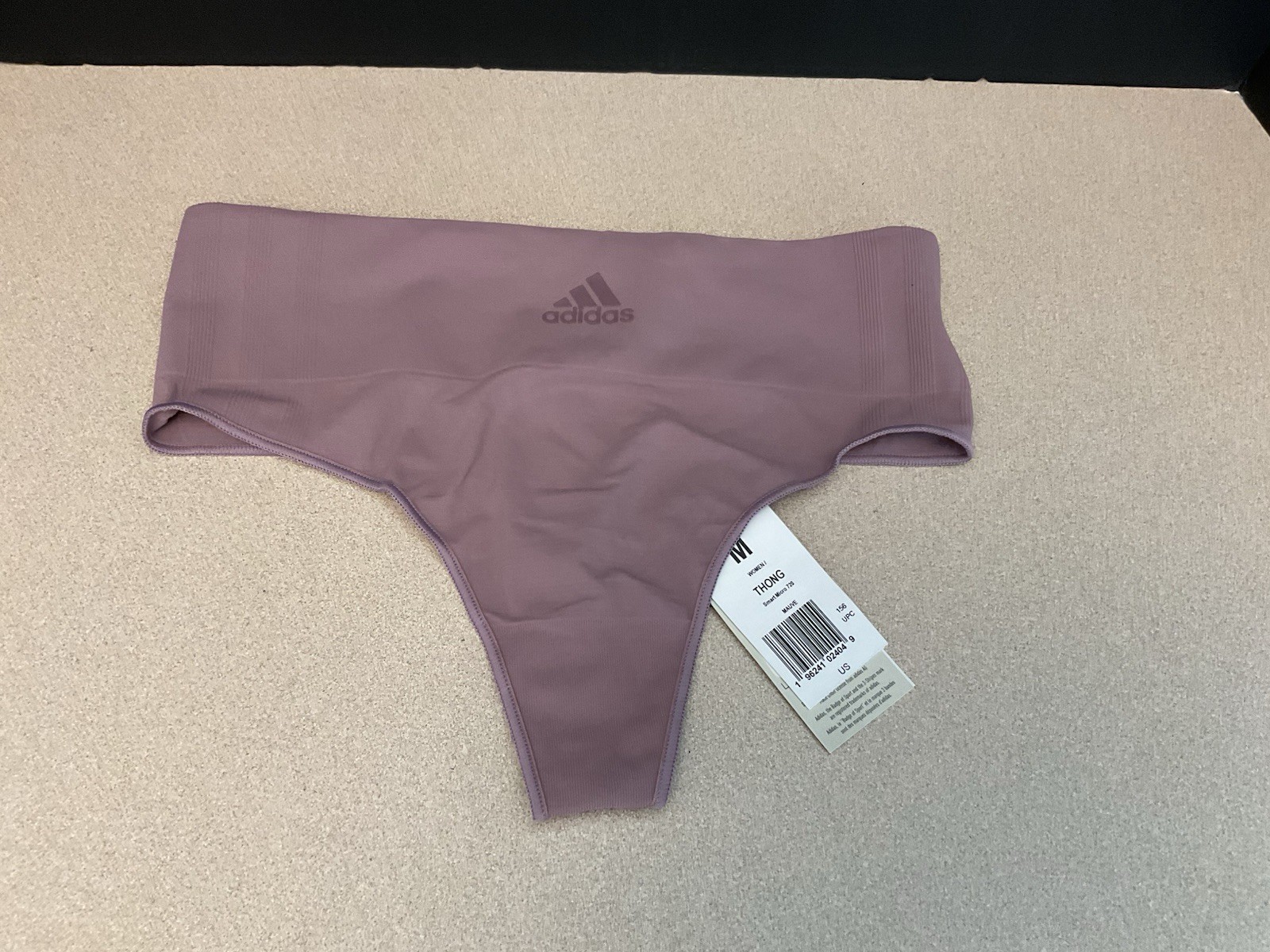 NWT! Womens Adidas Smart Micro 720 Seamless Mauve Thong Underwear. Size M.