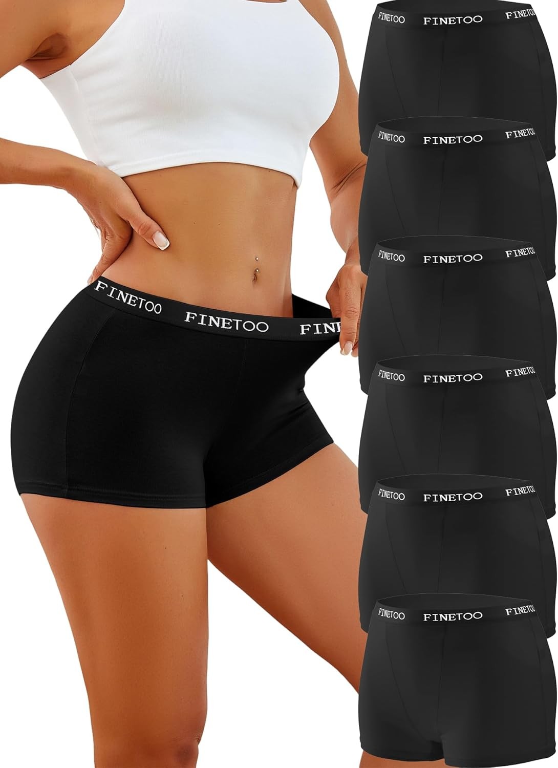 Womens Cotton Boy Shorts Underwear Full Coverage Soft Boxer Briefs High Waisted