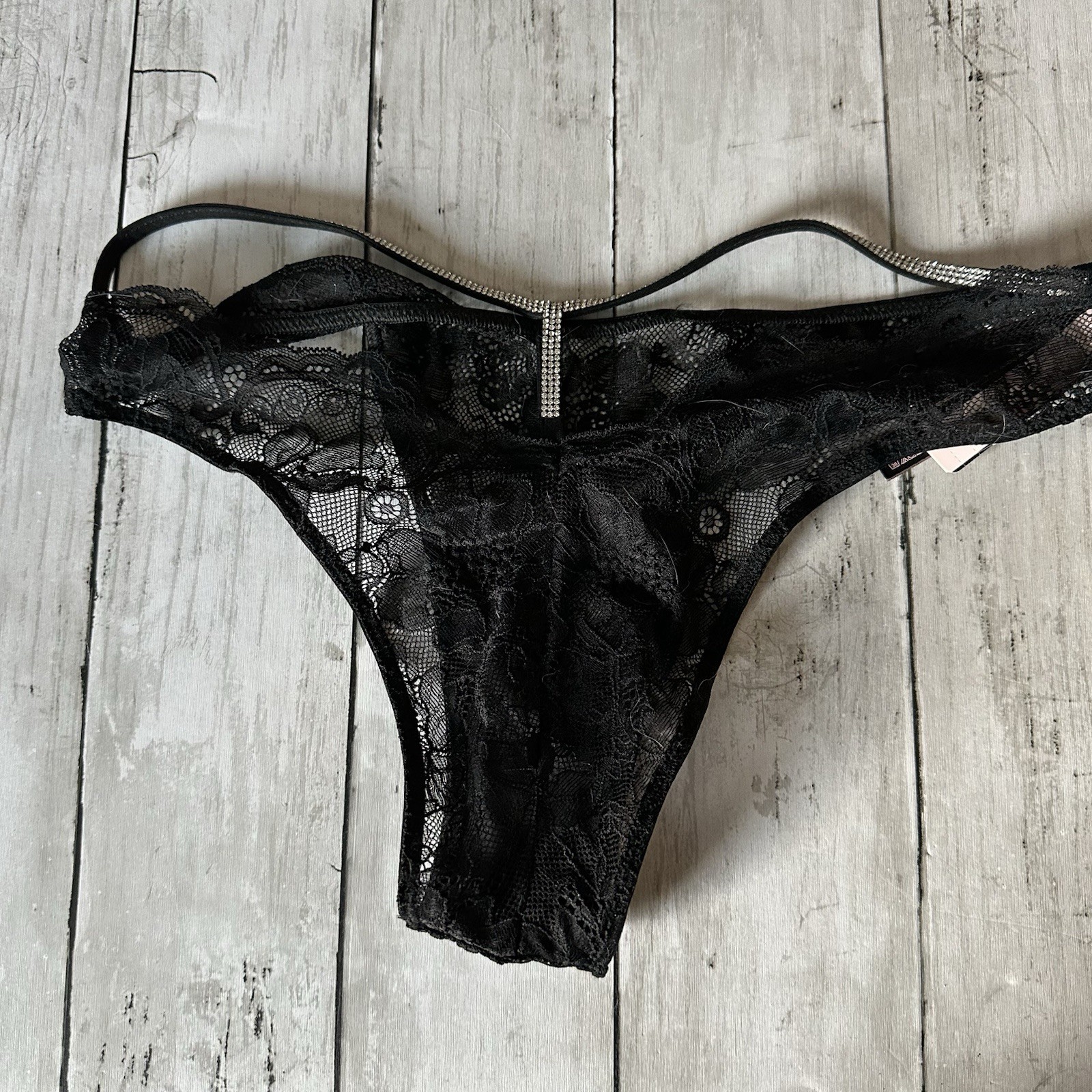 NEW WITH TAGS VICTORIAS SECRET BLACK PANTIES BRAZILLIAN MEDIUM M