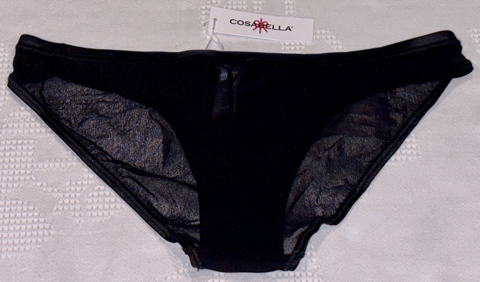COSABELLA Soire Confidence Black Low Rise Bikini Panty NEW Womens Sz M 6 L 7