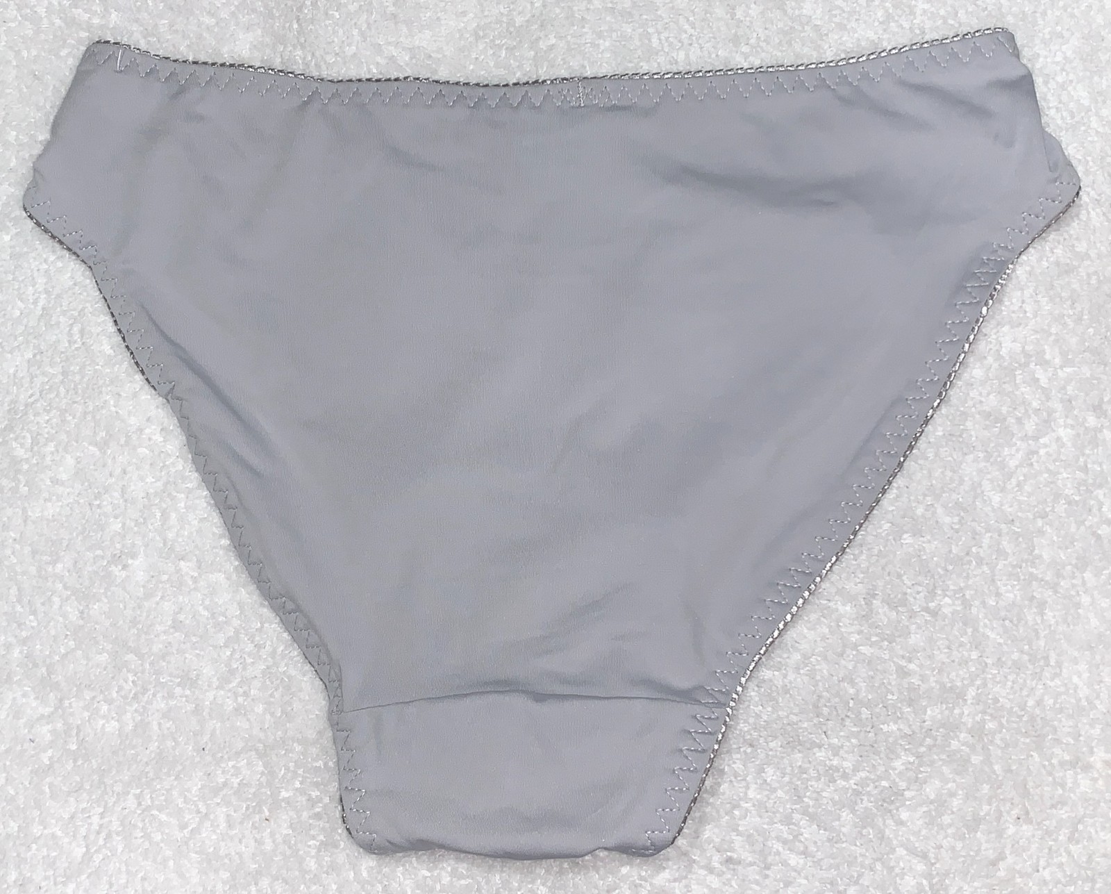 WAKOII Grace Grey Lace Inset Mid Rise Hi Cut Microfiber Panty Womens Sz 2XL 9