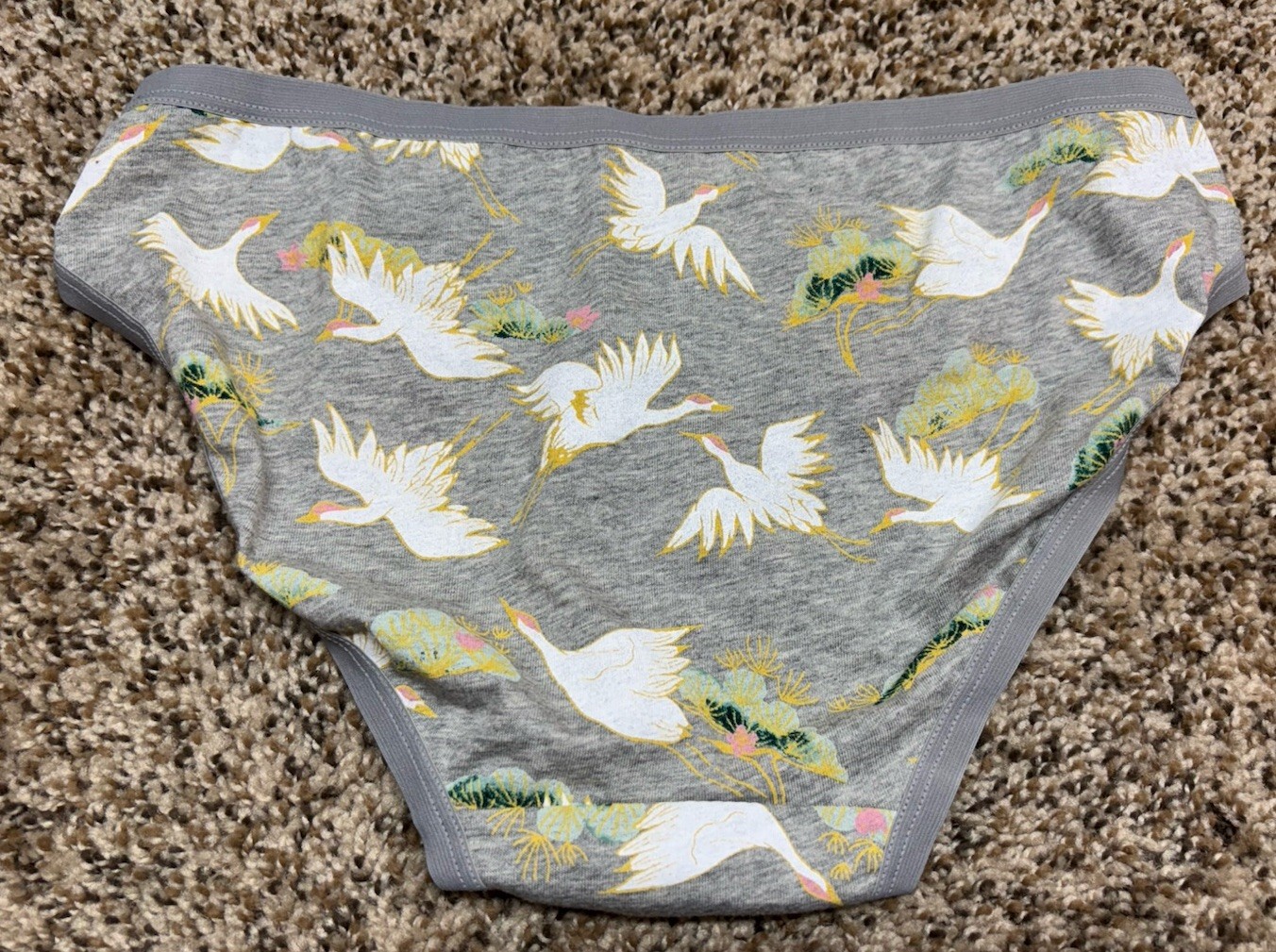 Auden Gray/Multi-Color Cotton Blend Bikini Panty. Size: XS.
