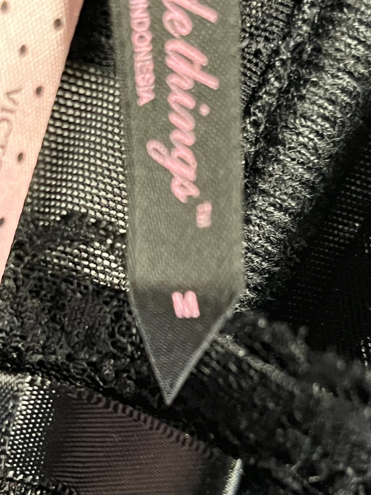 Victoria’s Secret Corset Panty Medium Black High Waisted Boned