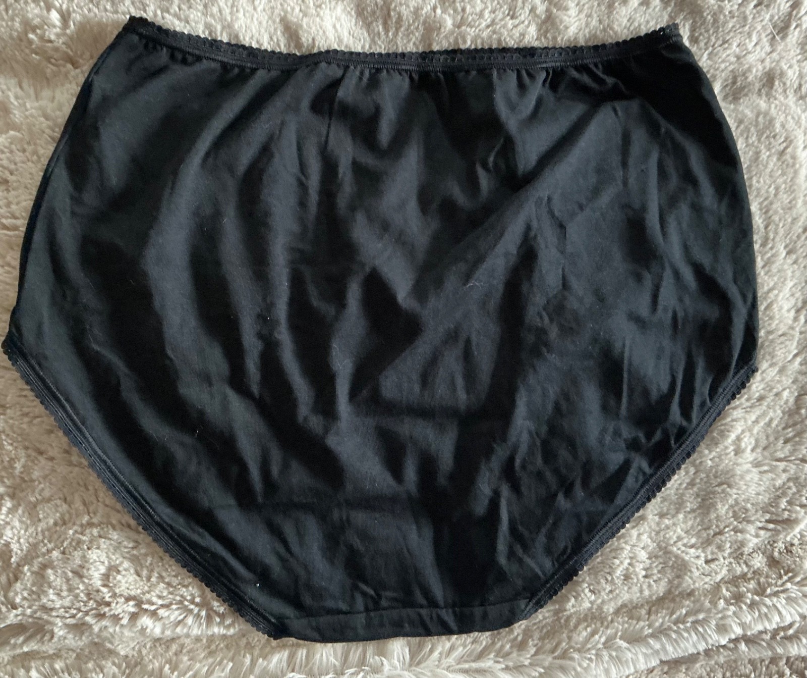 M & S FULL BRIEFS ~ SIZE 12 ~ BLACK ~ 95% COTTON 5% ELASTANE ~ NEW