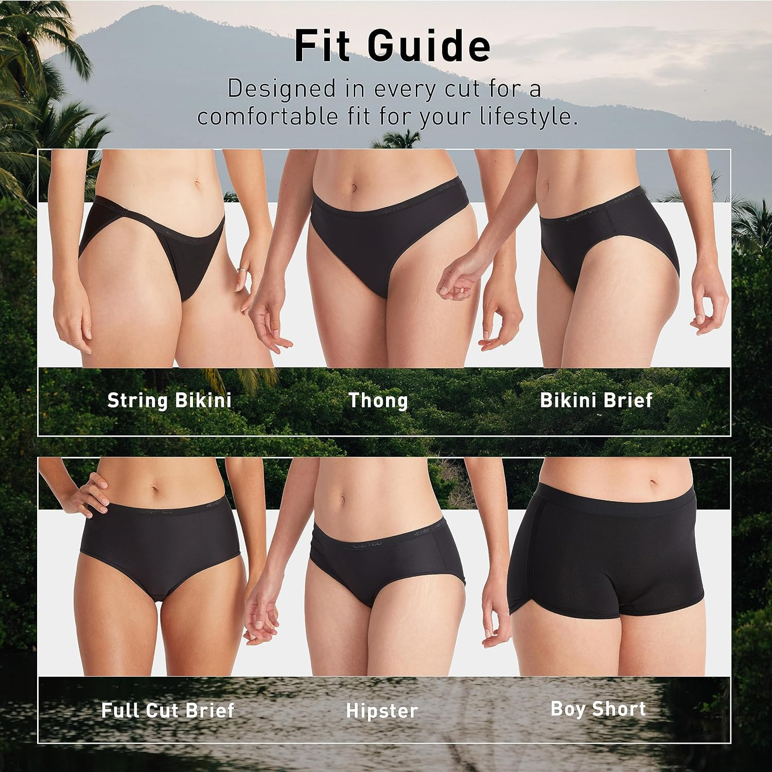 Women’S Give-N-Go 2.0 Bikini Cut Brief 2-Pack – Breathable Durable Easy Care Tra
