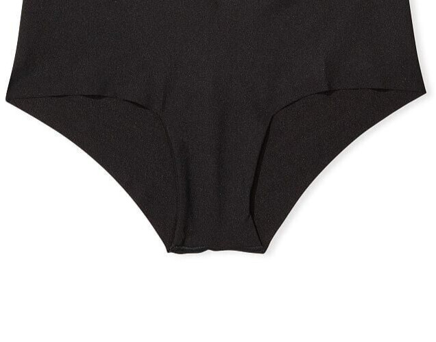 M NOIR Dark Black Gold VS LOGO NO SHOW Smooth Victorias Secret Hiphugger Panty