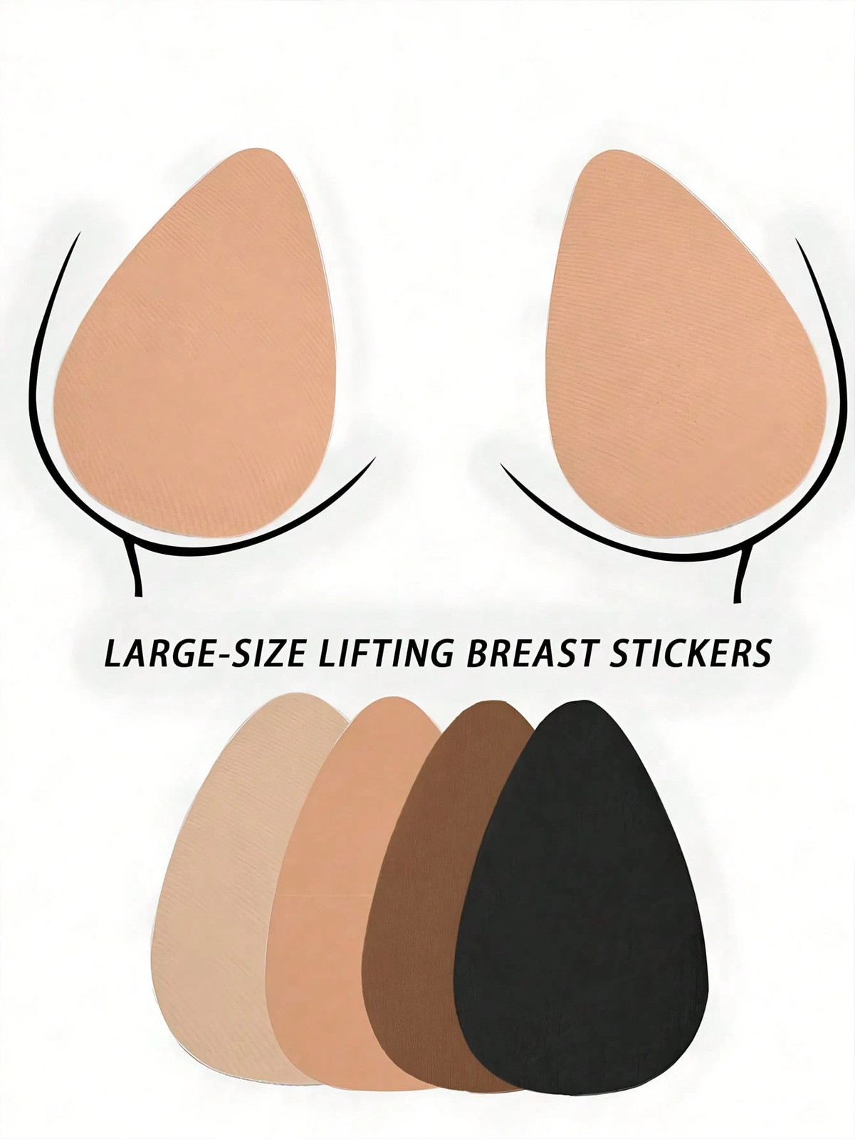 2 Pack/4 Pack Invisible Push Up Bra in Plus Sizes with Silicone Cheap24