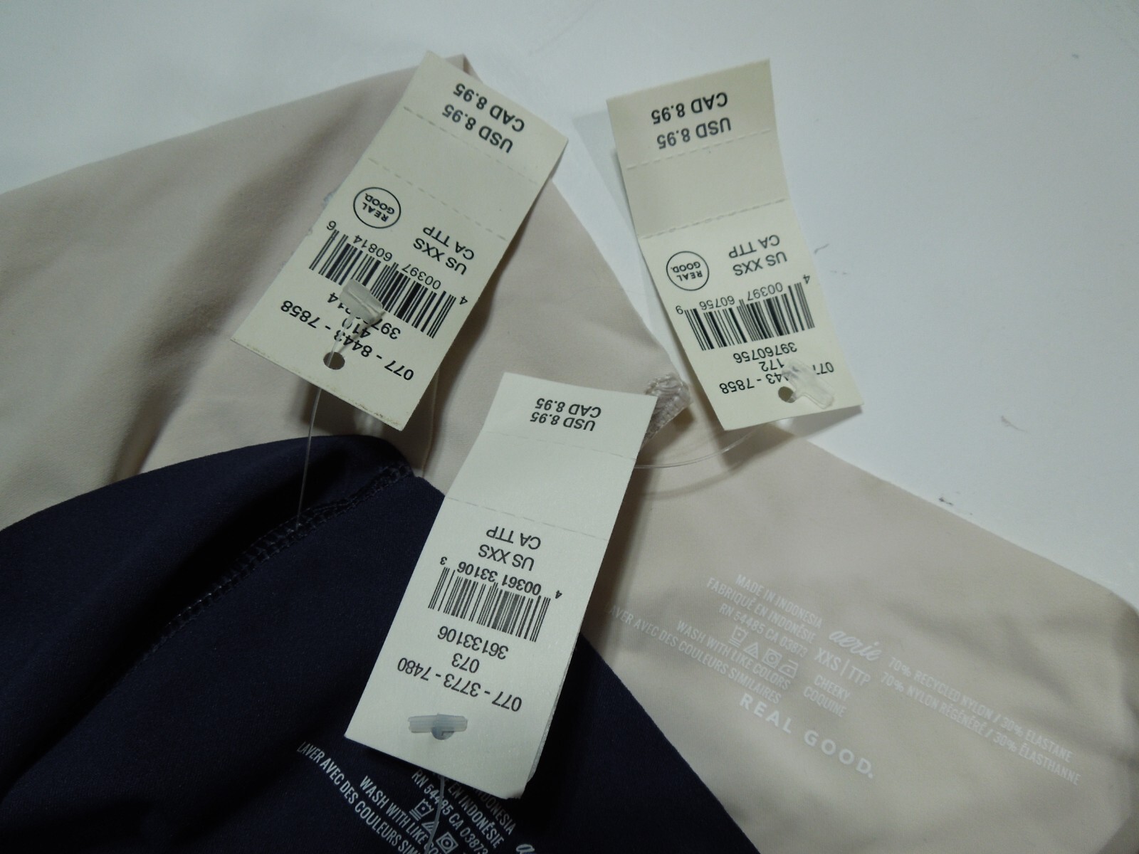 NEW 3pr AMERICAN EAGLE AERIE PANTIES /UNDERWEAR & 1 SMOOTHEZ BODY SUIT SIZE XXS