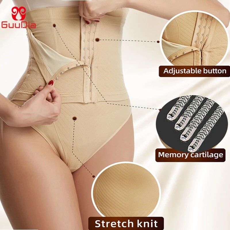 Tummy Control Girdle Briefs Seamless Thong Shaper Waist Slimming Shapewear Panty