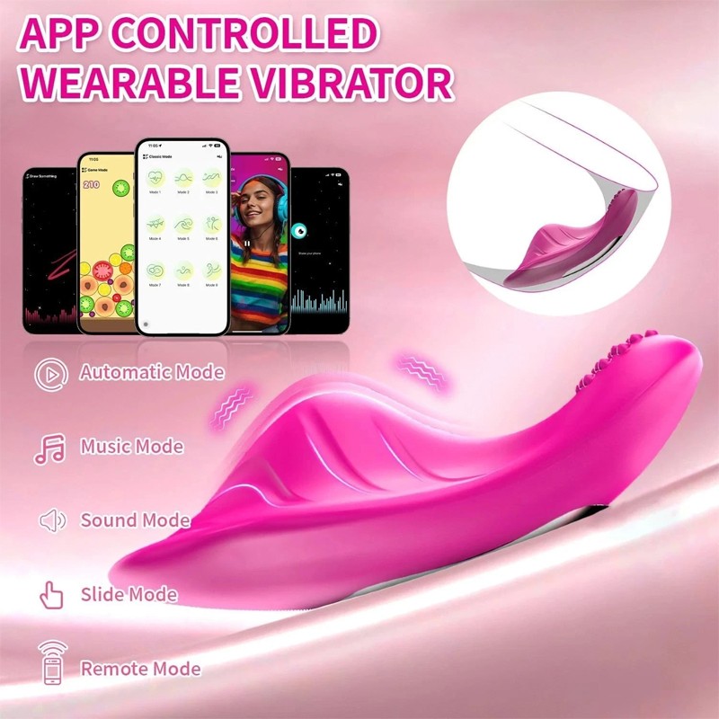 Vibrating Women Panties Massager Wireless APP Remote Control Waterproof