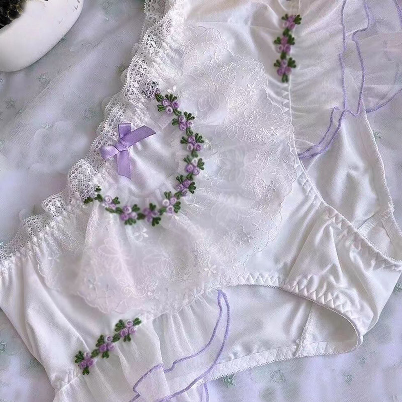 Lolita Underwear Kawaii Lace Panties Briefs Princess Sweet Underpants Plus Size