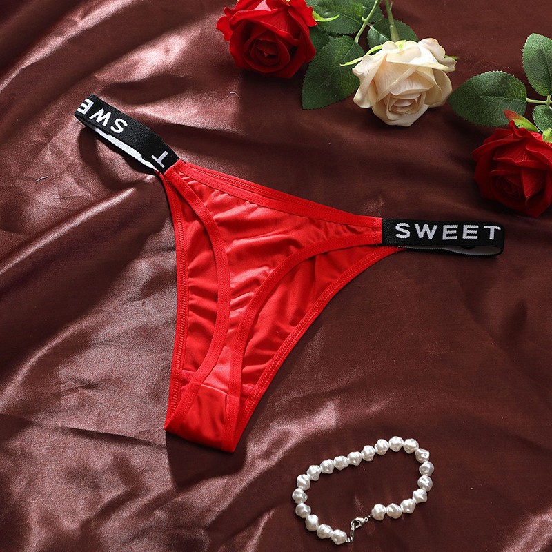 6 Pack Lot Sexy Womens G string Thongs Panties Satin Underwear Bikinis T back