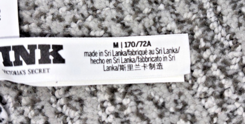 Victoria’s Secret PINK NWT Medium White Newspaper Micro Thong Panty Spellout