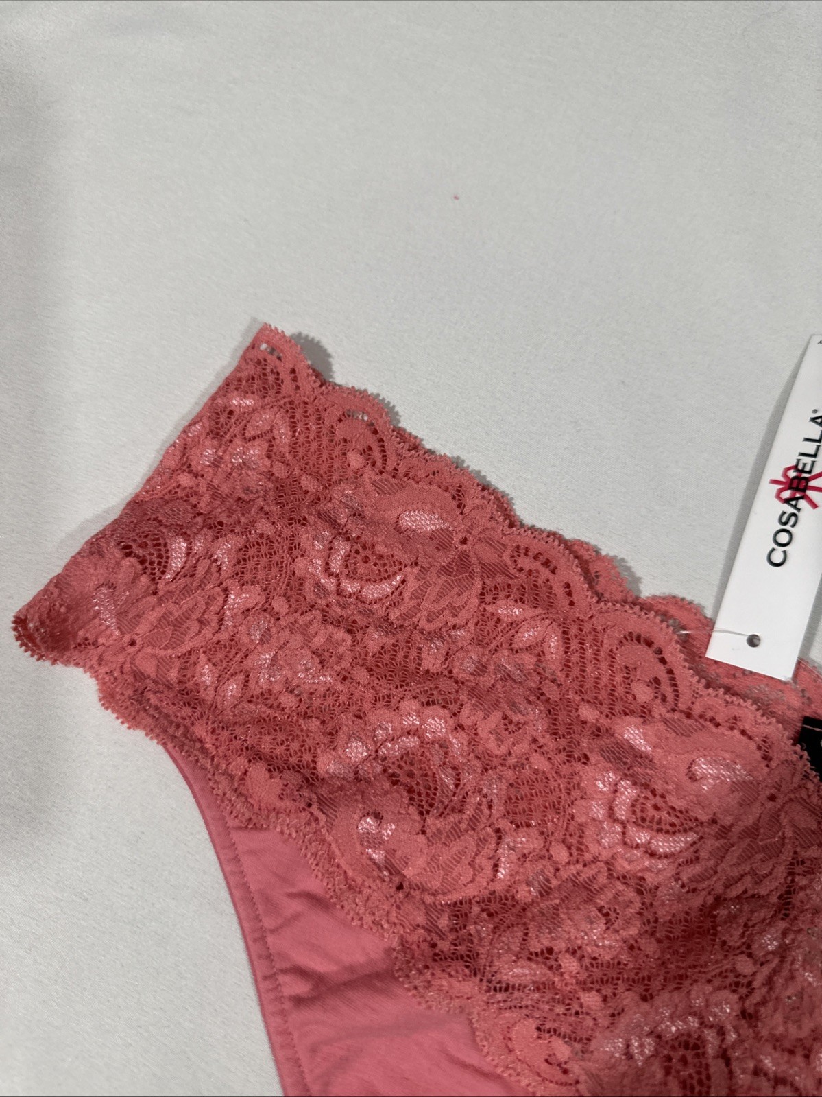 NWT Cosabella [ PLUS 18/20 2X ] Never Say Never Lovely Thong Dusty Rose T2181
