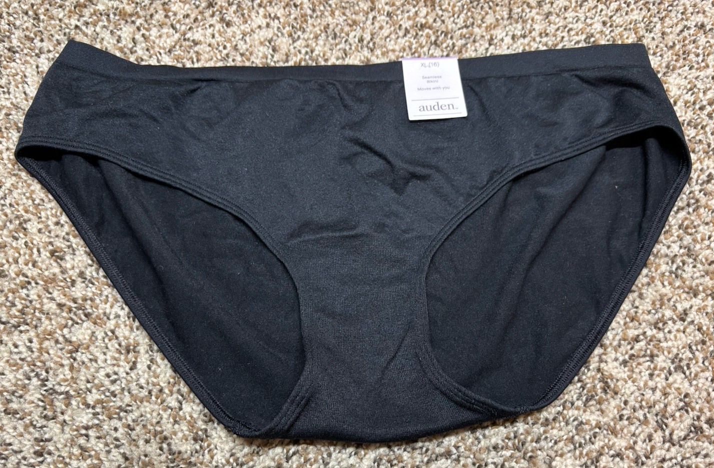 Auden Black Seamless Bikini. Size: XL (16).