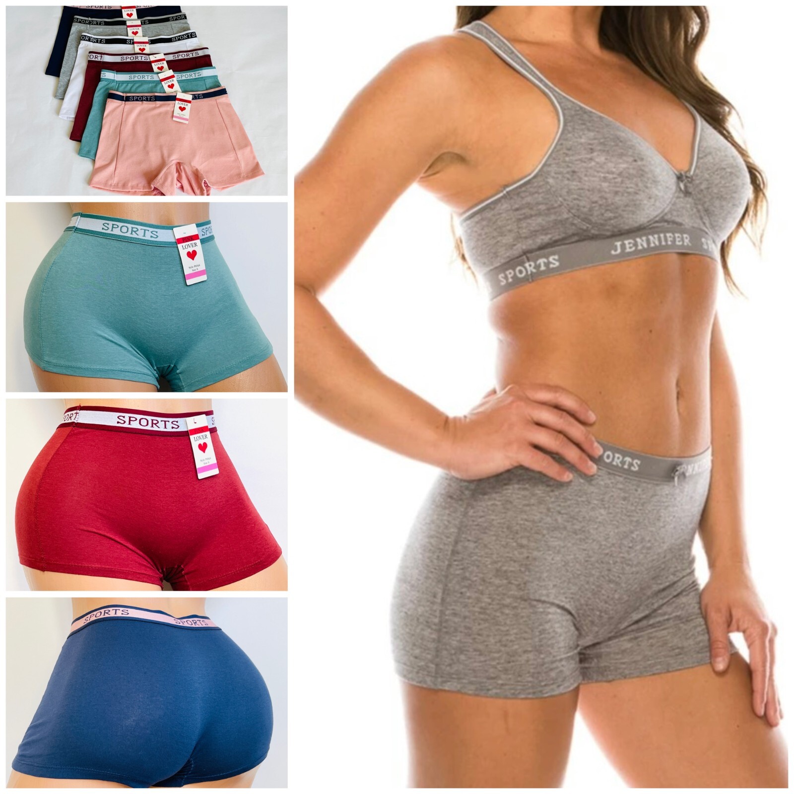 6 PACK Women’s Summer Sports Cotton Boyshorts Boxer Short Pant Workout Yoga 6826
